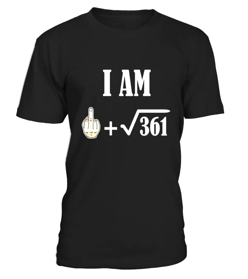 1 PLUS 19 SQUARE ROOT OF 361 19 YRS 19TH BIRTHDAY GIFT SHIRT  LIMITED EDITION CAMISETA CUELLO REDONDO UNISEX
