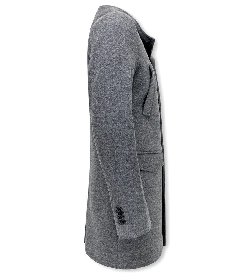ABRIGOS CLáSICOS CON CAPUCHA PARA HOMBRE  QQC8768  GRIS