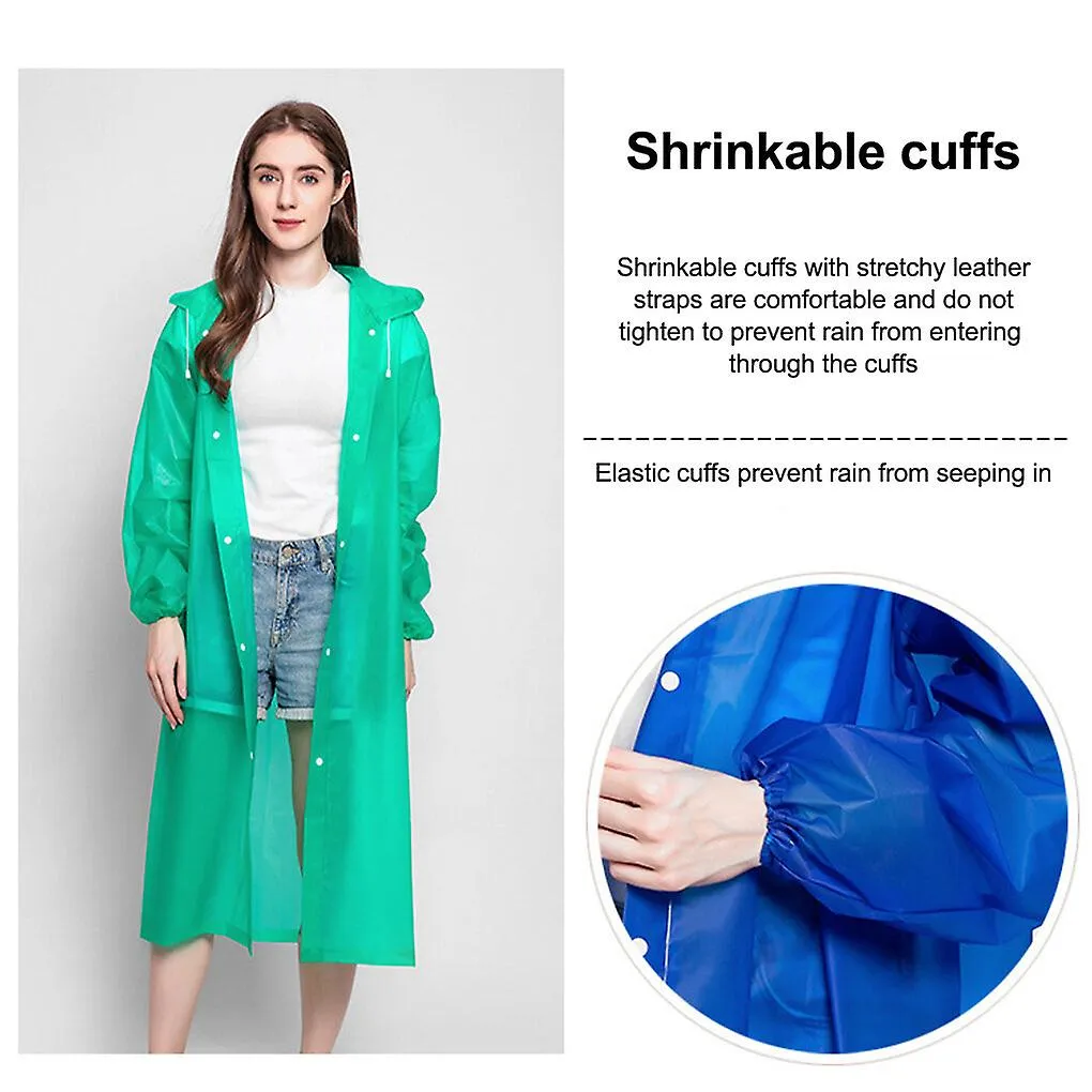 Adults Raincoat Waterproof Adjustable Protection Rain Coat Women Men EVA Fishing Rainproof Rainwear Long Sleeve Hoodie Purple