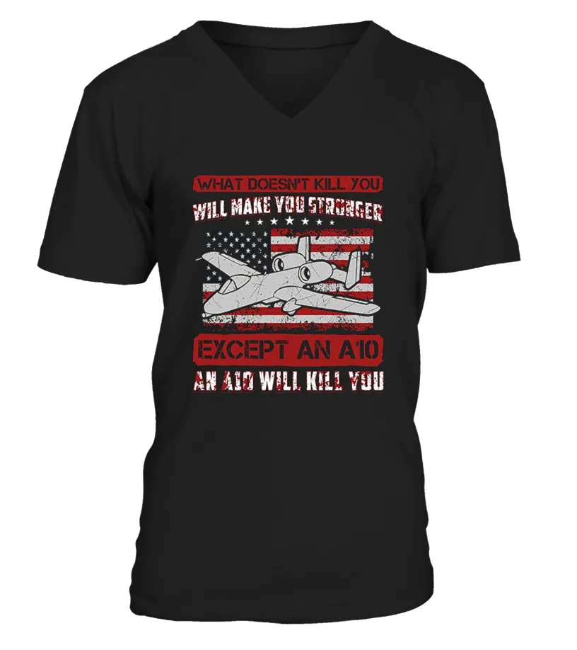 AIR FORCE A10 WARTHOG FUNNY MILITARY T1 CAMISETA CUELLO EN V UNISEX