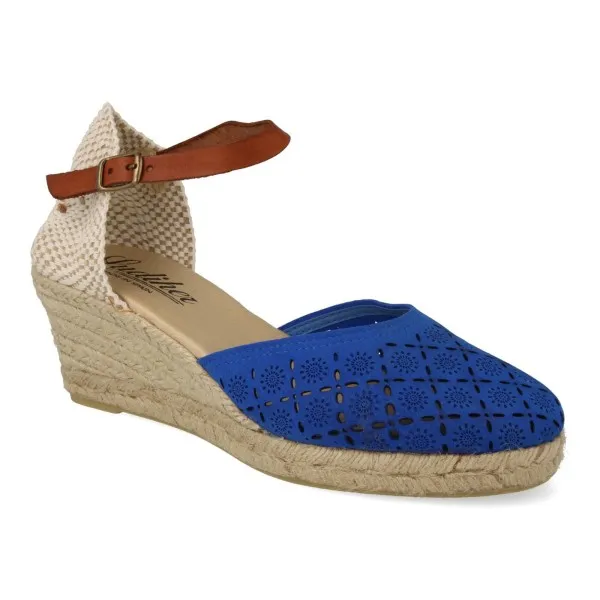 ALPARGATAS con CUÑA MEDIA MUJER MOD. SAONA AZUL