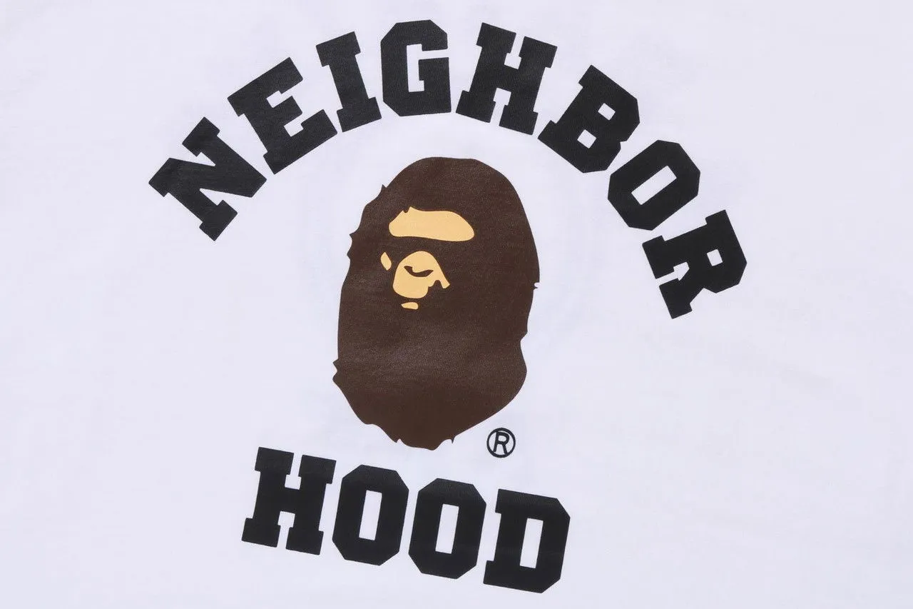 BAPE Bape x Neighborhood College Tee White Velikost: M