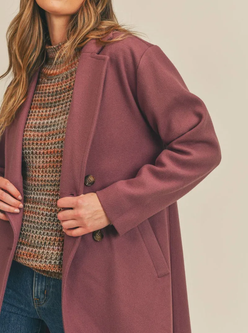 BETTER YET COAT  EGGPLANT