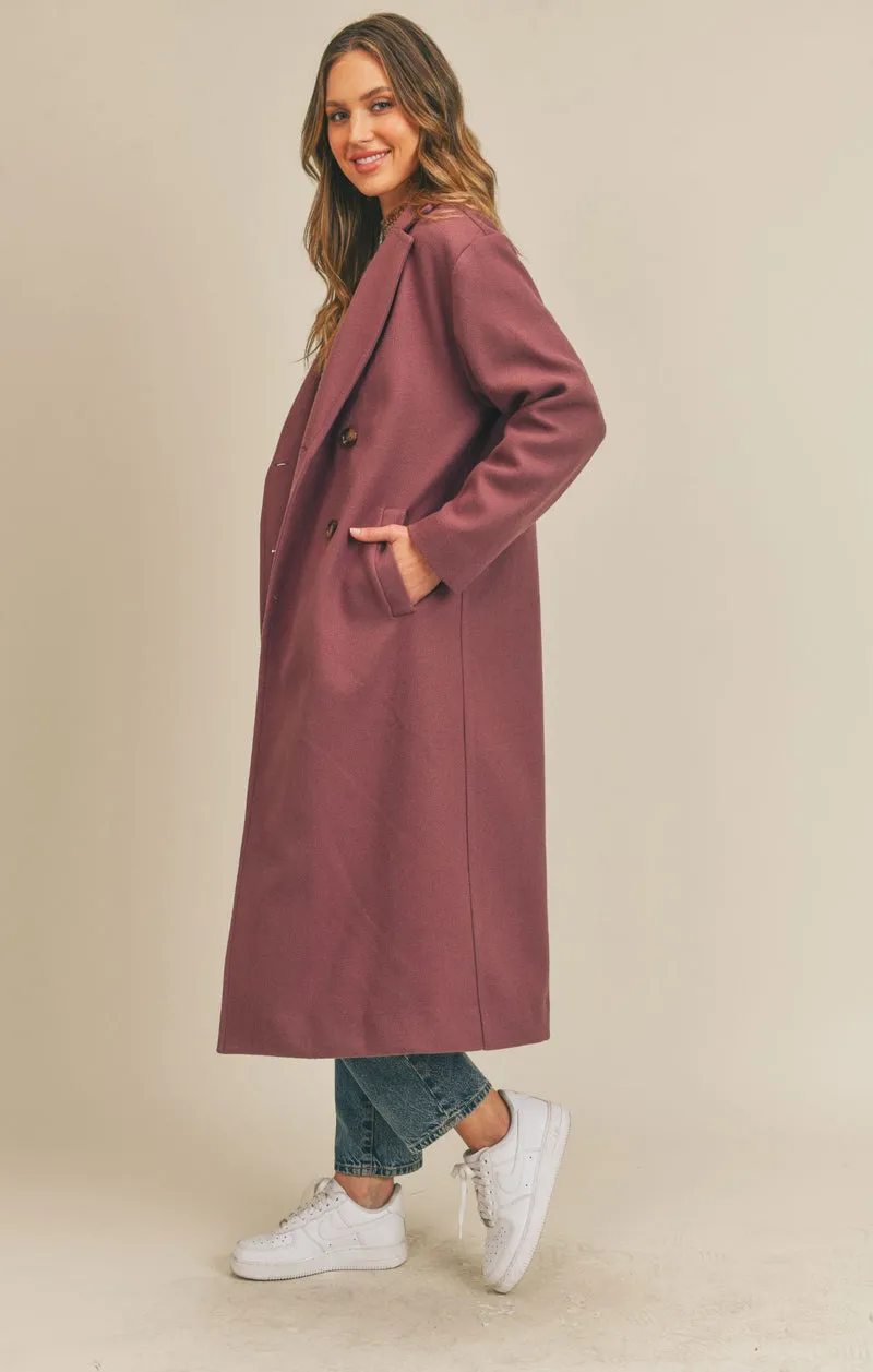 BETTER YET COAT  EGGPLANT
