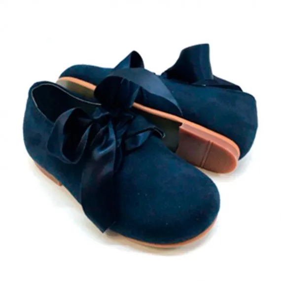 Blucher niña Lazo Azul marino