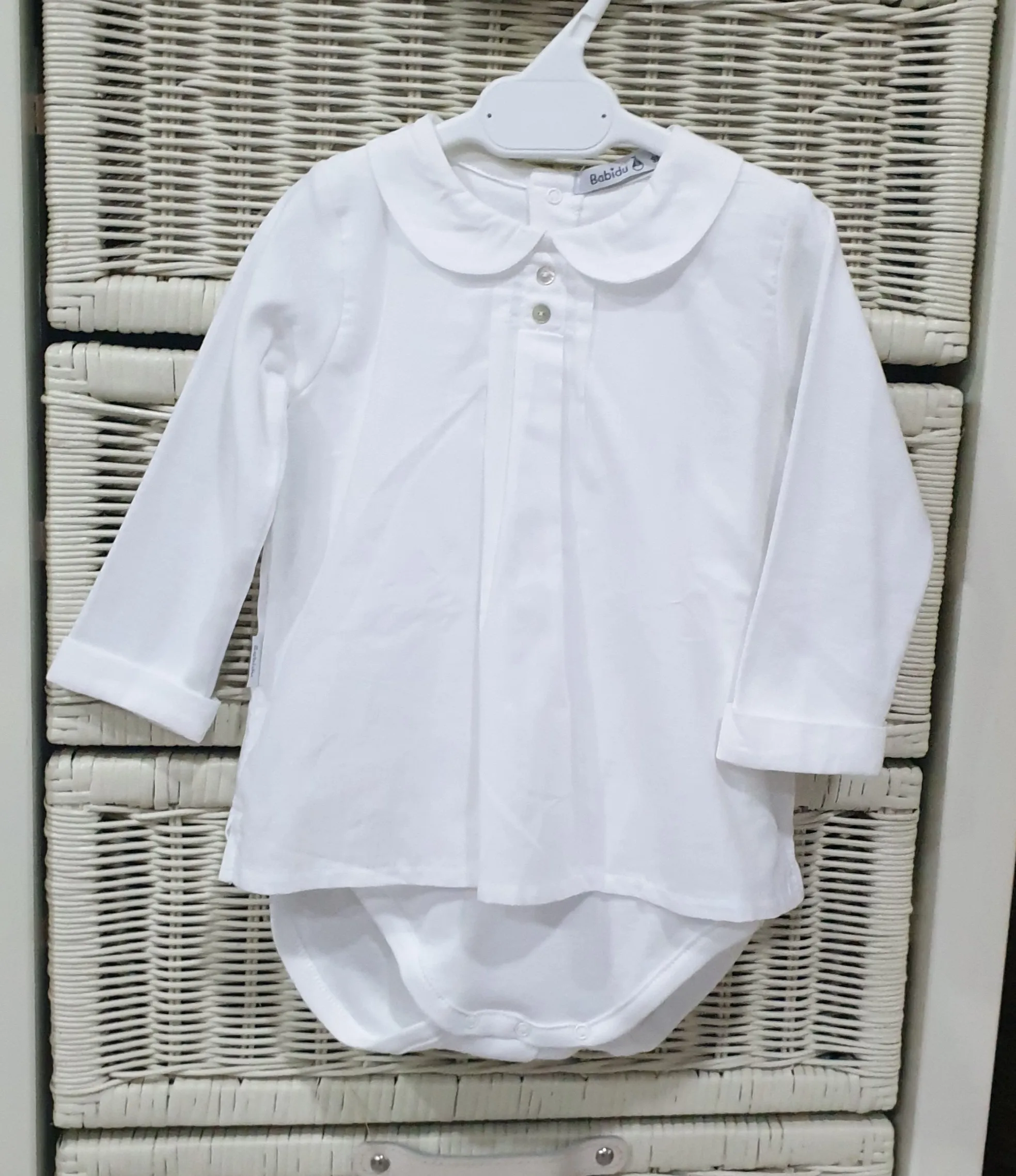 Body Blusa cuello bebé Babidu P070191 Blanco