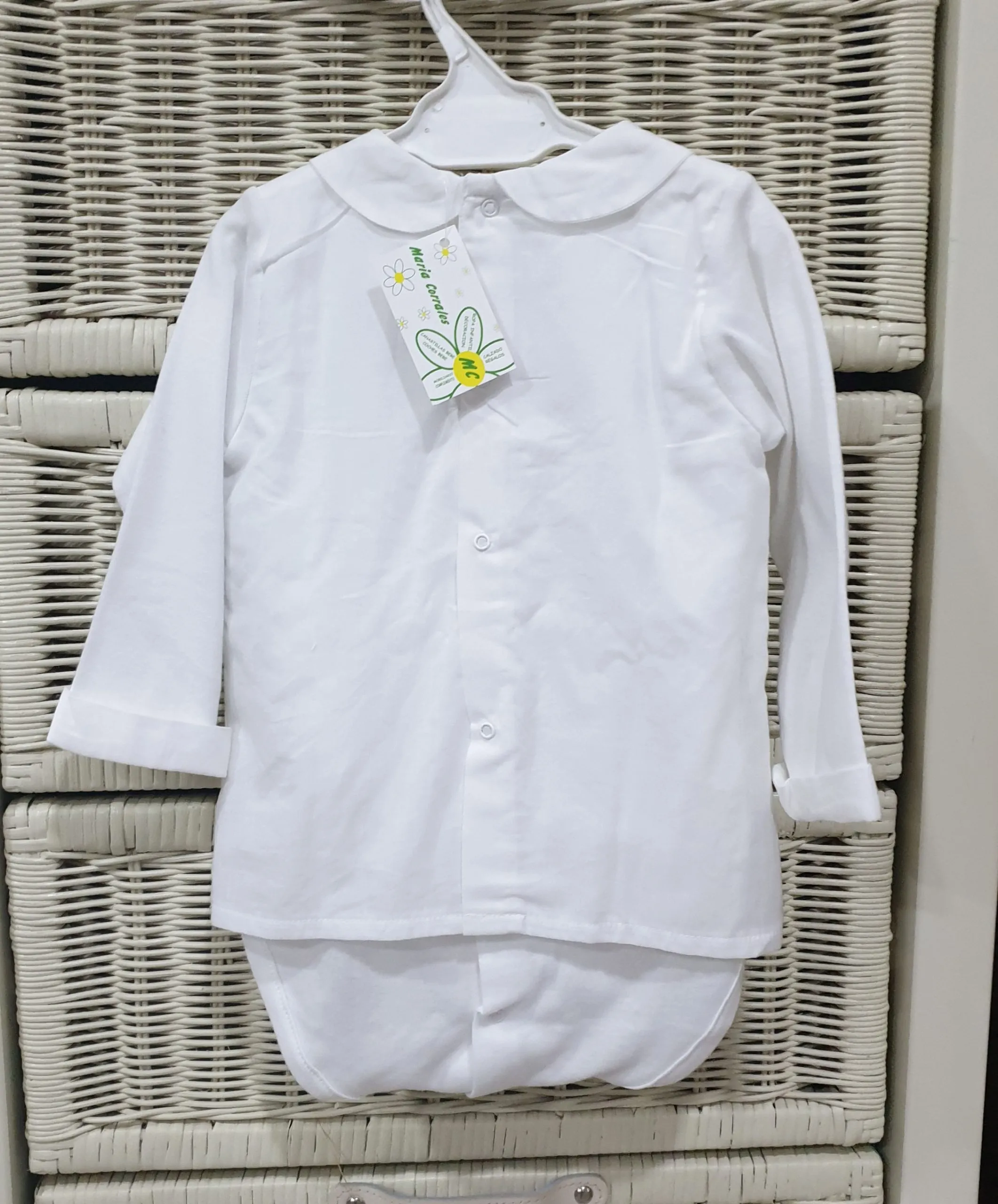 Body Blusa cuello bebé Babidu P070191 Blanco