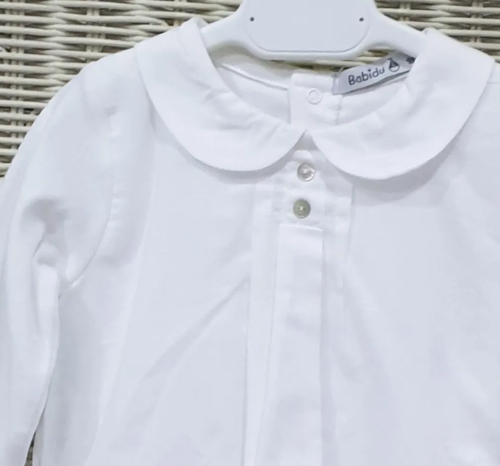 Body Blusa cuello bebé Babidu P070191 Blanco