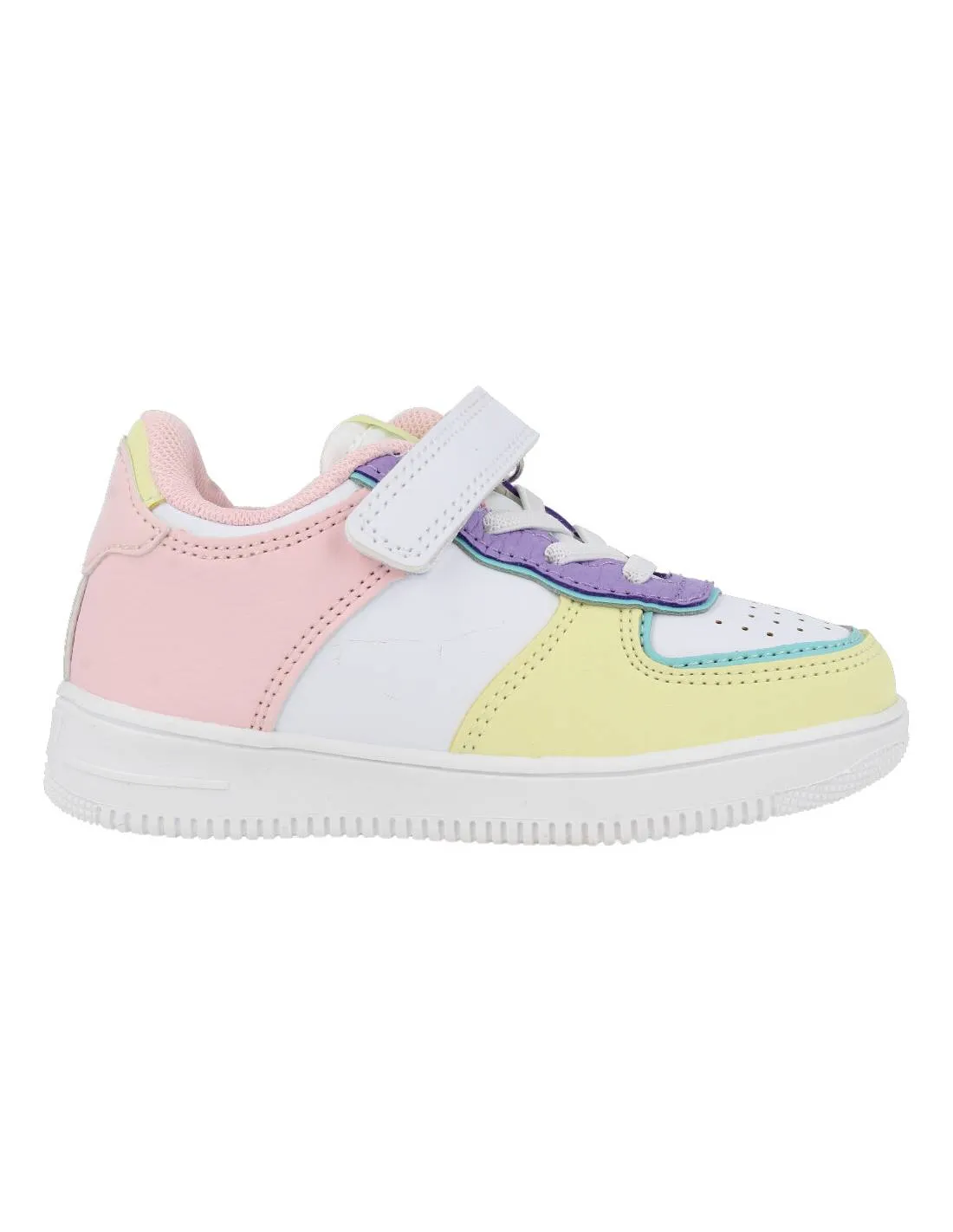 BUBBLE KIDS  DEPORTIVA BEBé BASKET VELCRO AMARILLO