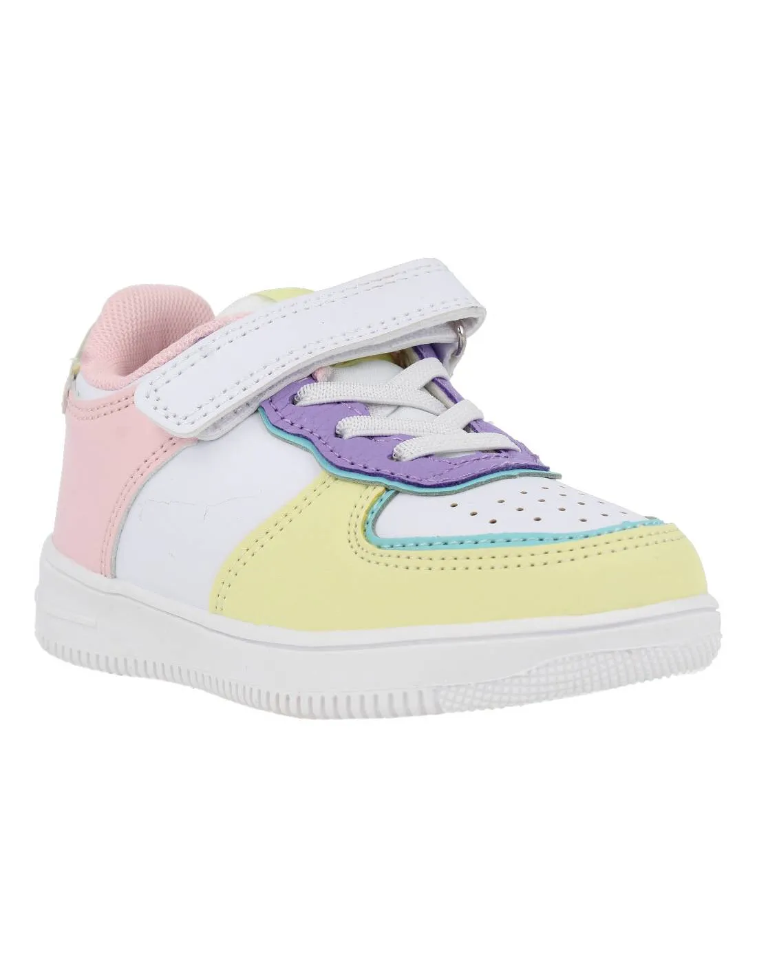 BUBBLE KIDS  DEPORTIVA BEBé BASKET VELCRO AMARILLO