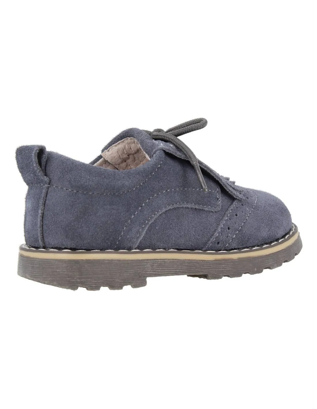 BUBBLE KIDS ZAPATITO BLUCHER FLECOS GRIS