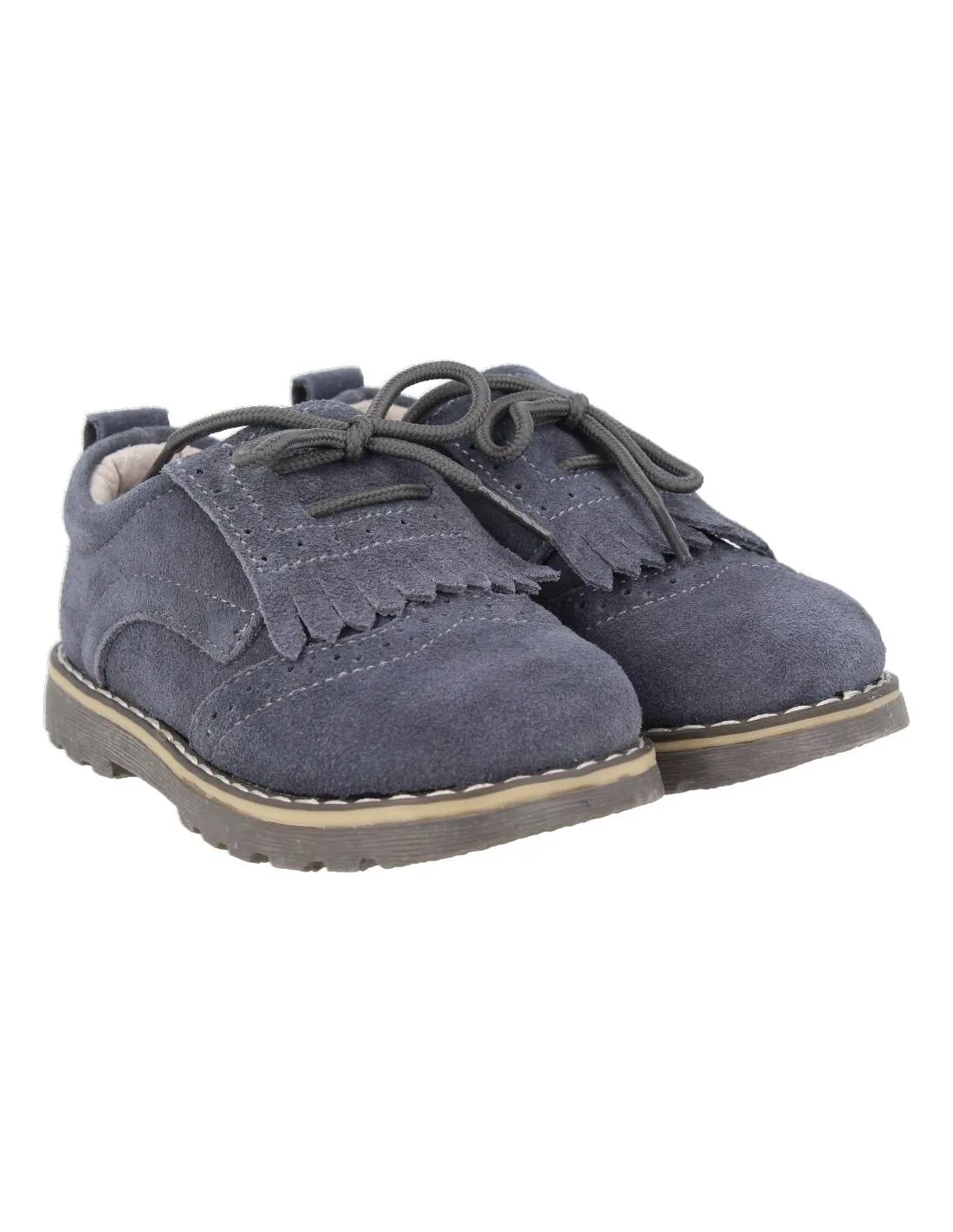 BUBBLE KIDS ZAPATITO BLUCHER FLECOS GRIS