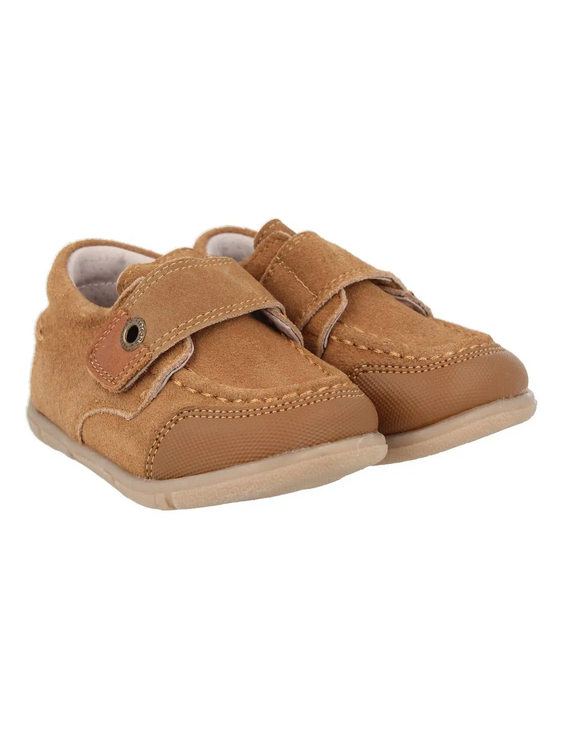 BUBBLE KIDS ZAPATITO CASUAL VELCRO REFORZADO CAMEL