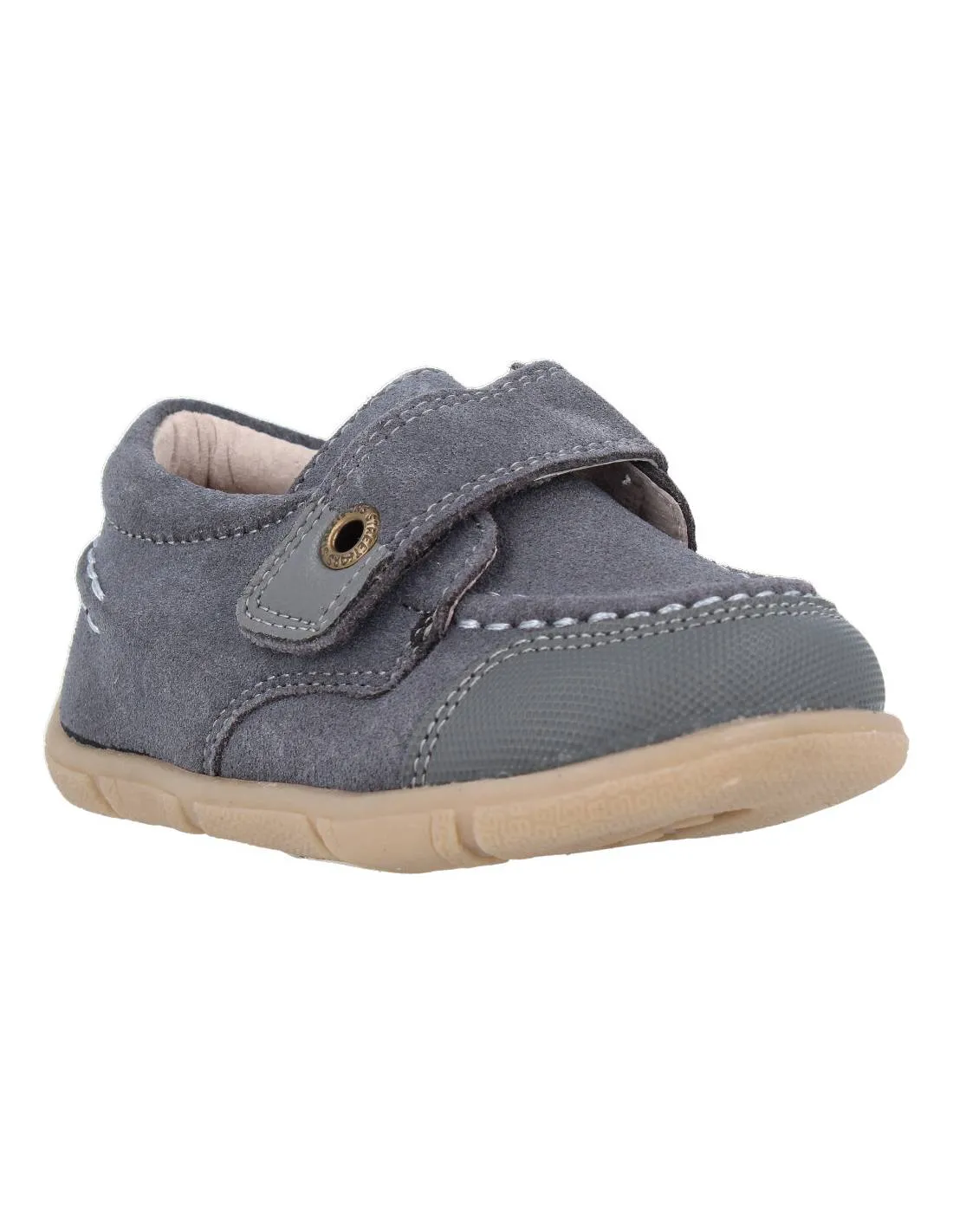 BUBBLE KIDS ZAPATITO CASUAL VELCRO REFORZADO GRIS