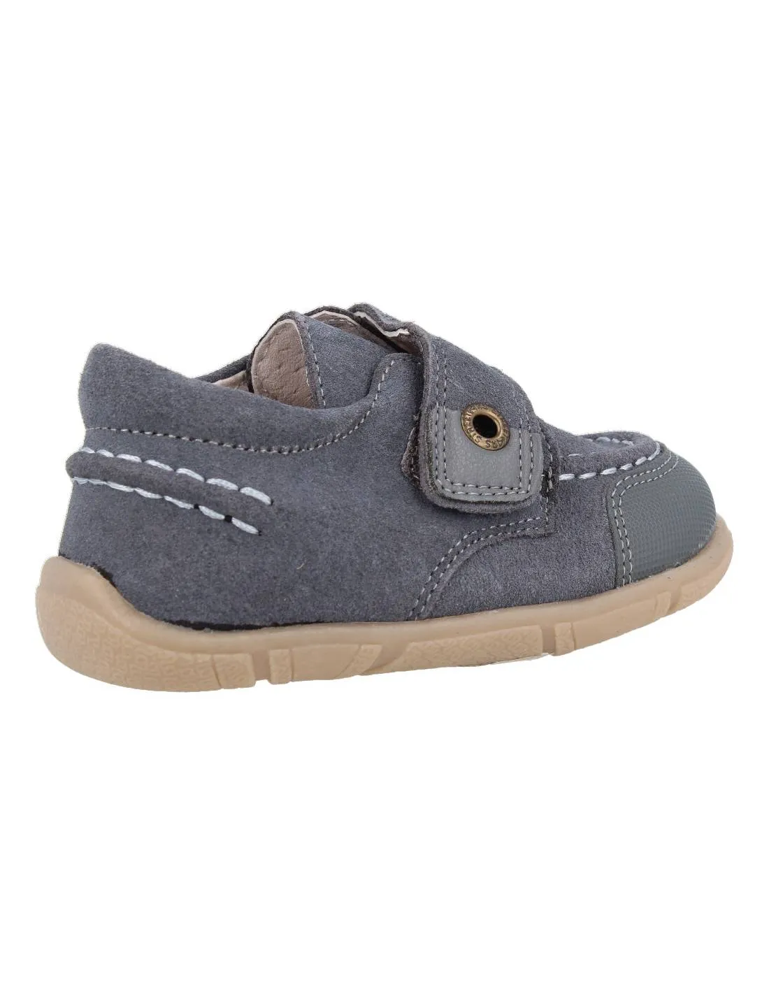 BUBBLE KIDS ZAPATITO CASUAL VELCRO REFORZADO GRIS