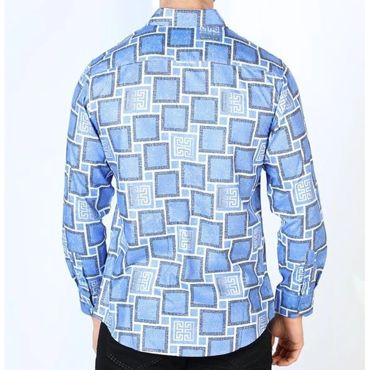 CAMISA DE MODA EL SEOR DE LOS CIELOS COLOR AZUL A CUADROS GEN44004