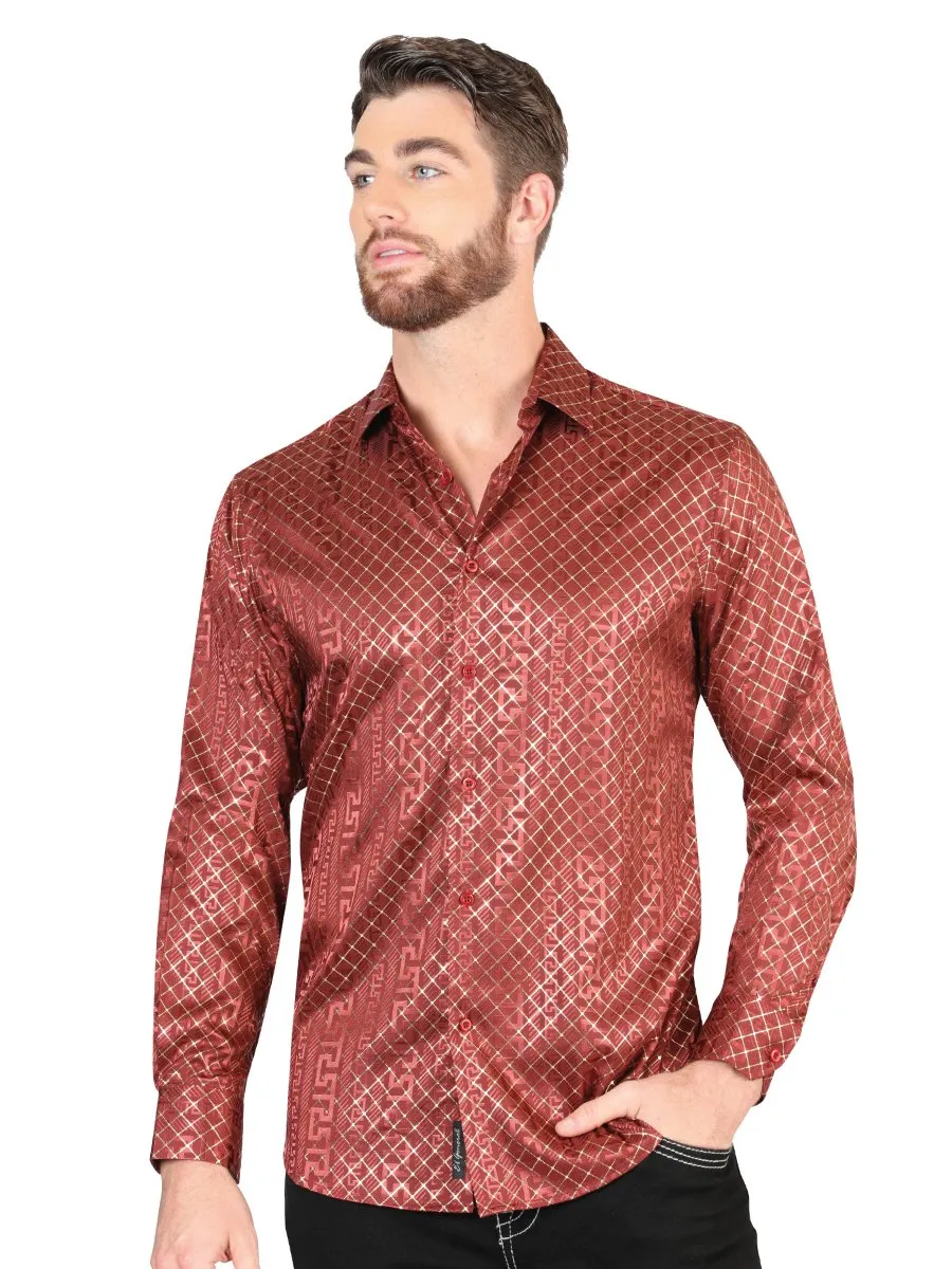 CAMISA DE MODA EL SEOR DE LOS CIELOS COLOR VINO GEN44552