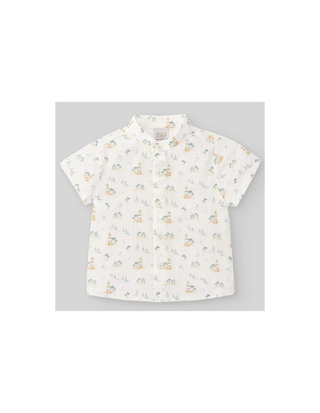 CAMISA NIÑO CUELLO MAO FAROS PAZ RODRIGUEZ