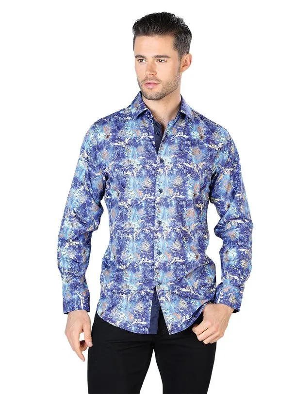 CAMISA VAQUERA DE MODA EL SEOR DE LOS CIELOS COLOR AZUL GEN44050