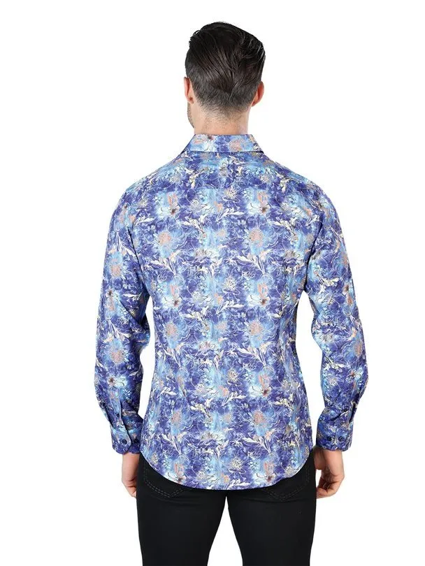 CAMISA VAQUERA DE MODA EL SEOR DE LOS CIELOS COLOR AZUL GEN44050
