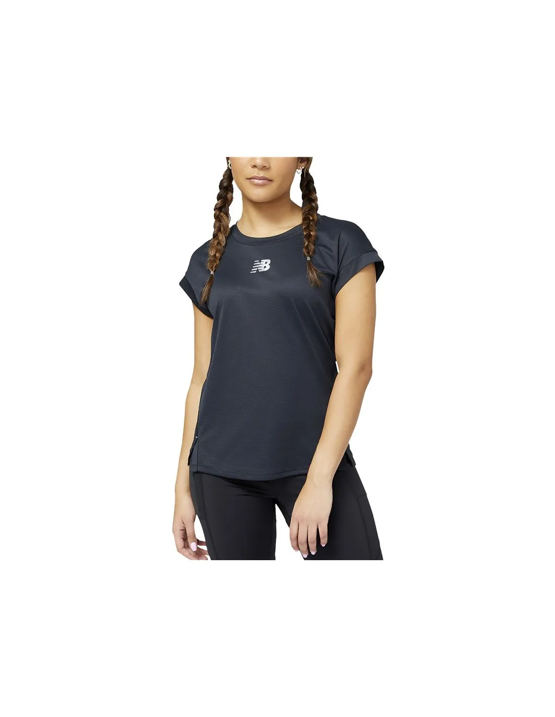 CAMISETA DE RUNNING NEW BALANCE IMPACT AT NVENT TOP NEGRO MUJER