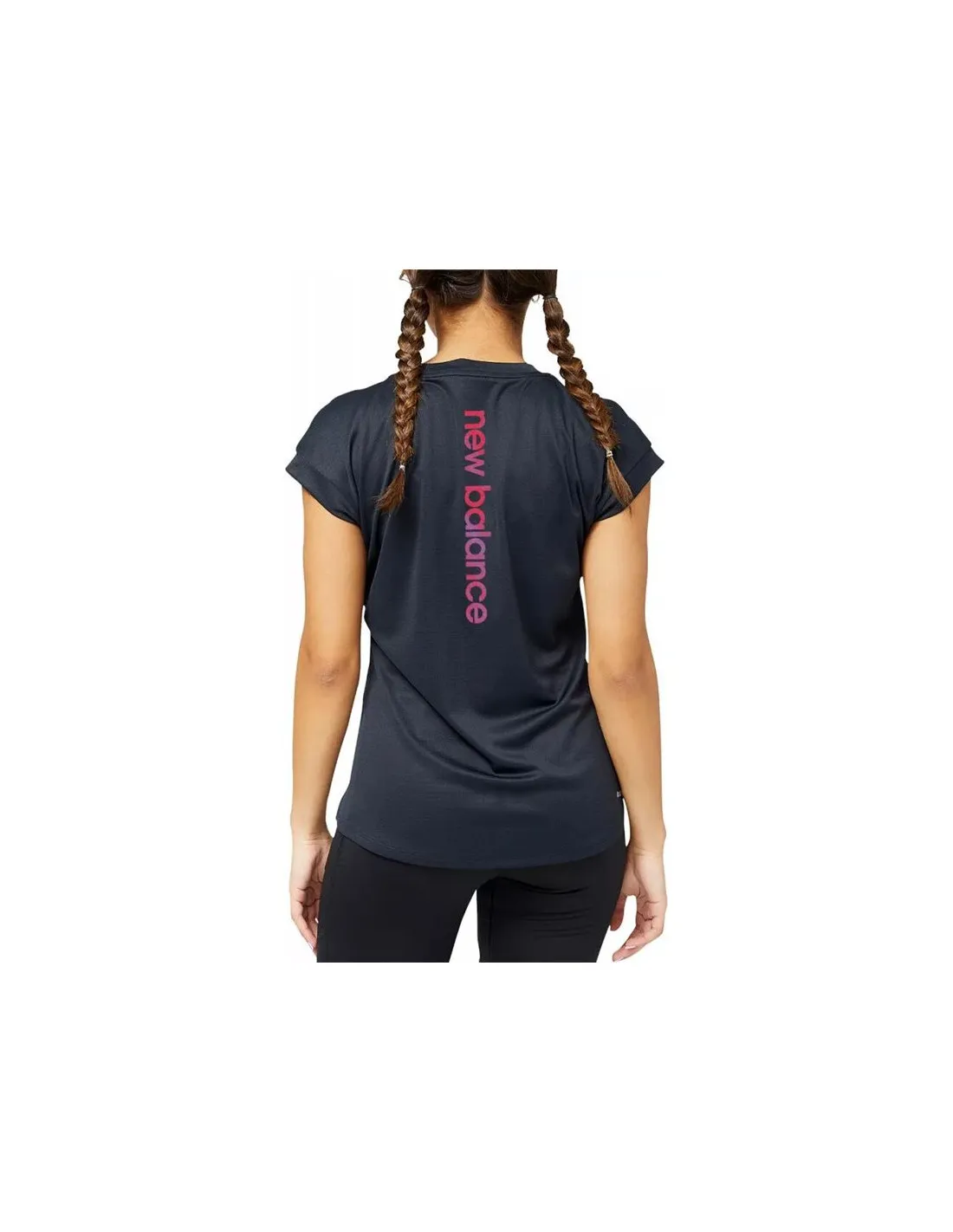 CAMISETA DE RUNNING NEW BALANCE IMPACT AT NVENT TOP NEGRO MUJER