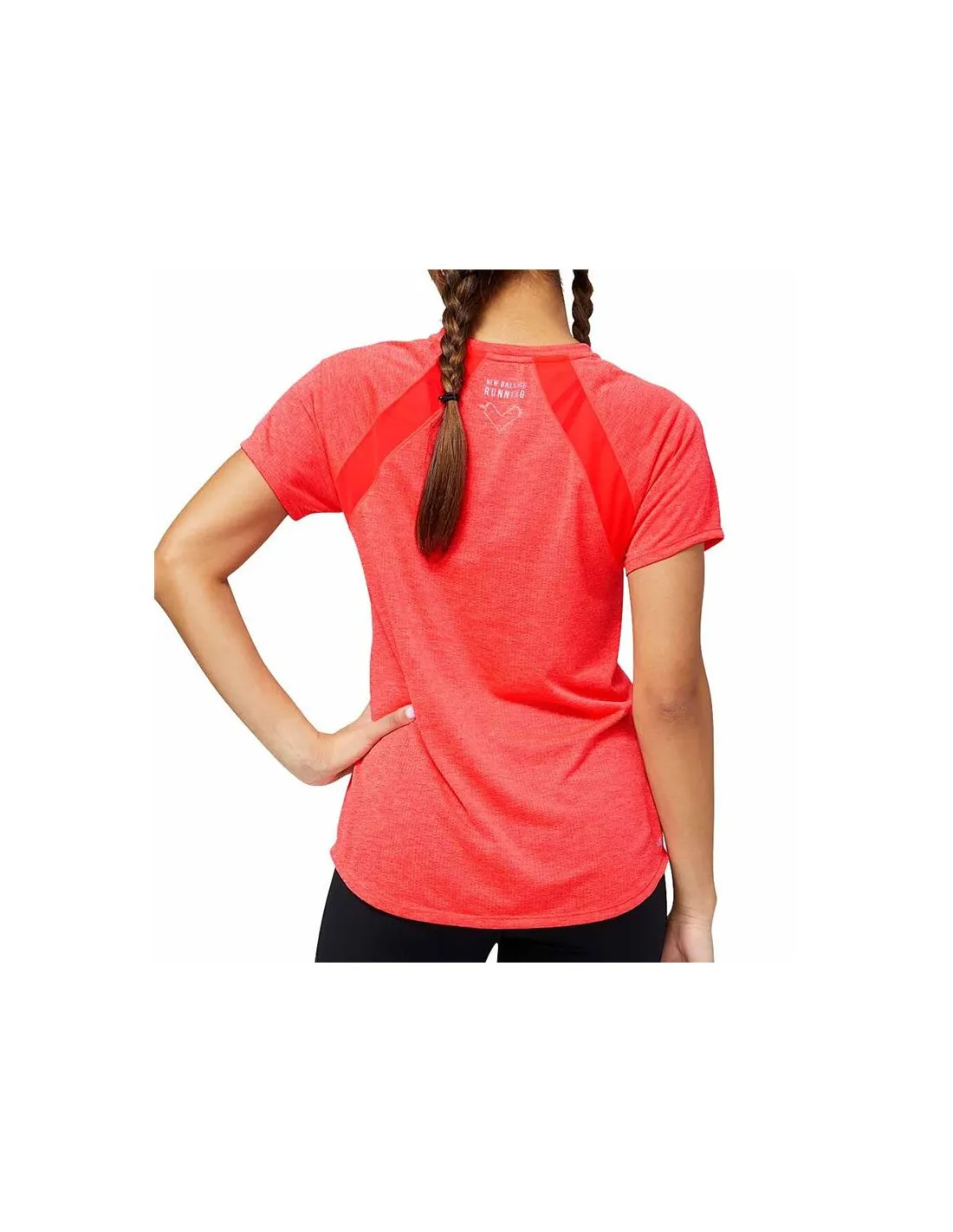 Camiseta New Balance Impact Run naranja Mujer
