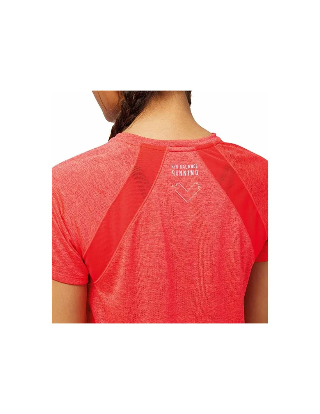 Camiseta New Balance Impact Run naranja Mujer