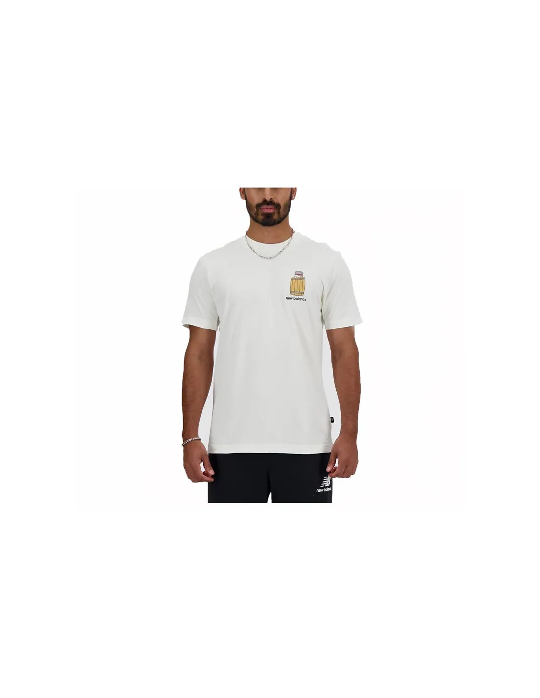 Camiseta New Balance Sport Essentials Barrel Runner Hombre Blanco