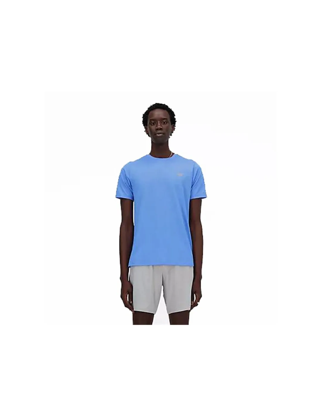 Camiseta New Balance Sport Essentials Heathertech Hombre Azul