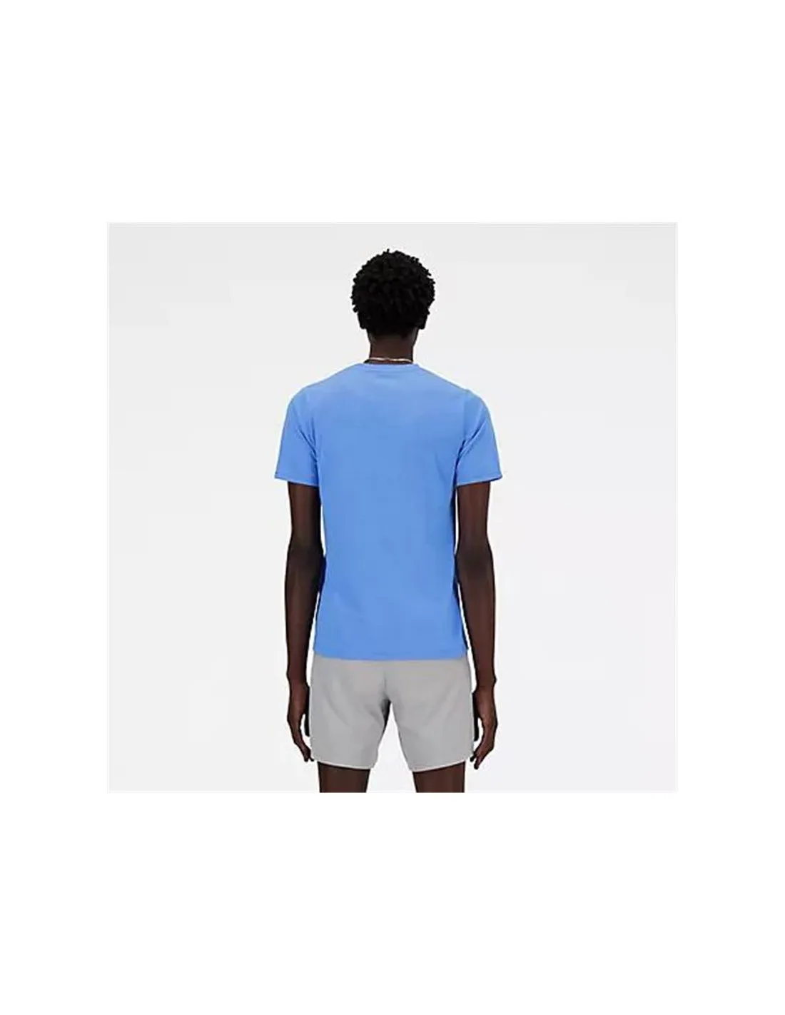 Camiseta New Balance Sport Essentials Heathertech Hombre Azul
