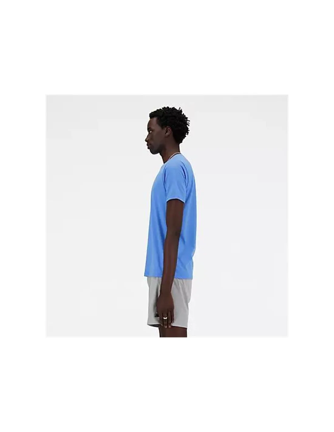 Camiseta New Balance Sport Essentials Heathertech Hombre Azul