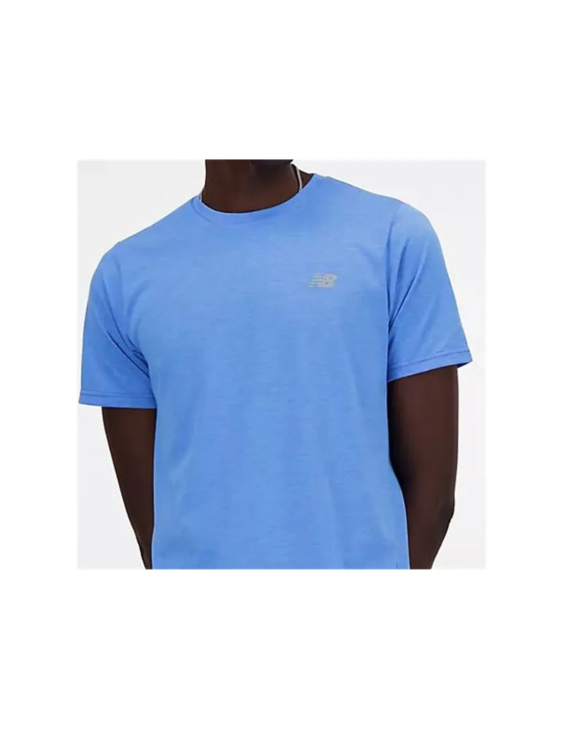 Camiseta New Balance Sport Essentials Heathertech Hombre Azul