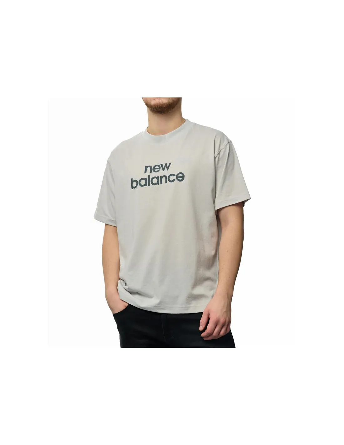 Camiseta New Balance Sport Essentials Linear Hombre Blanco