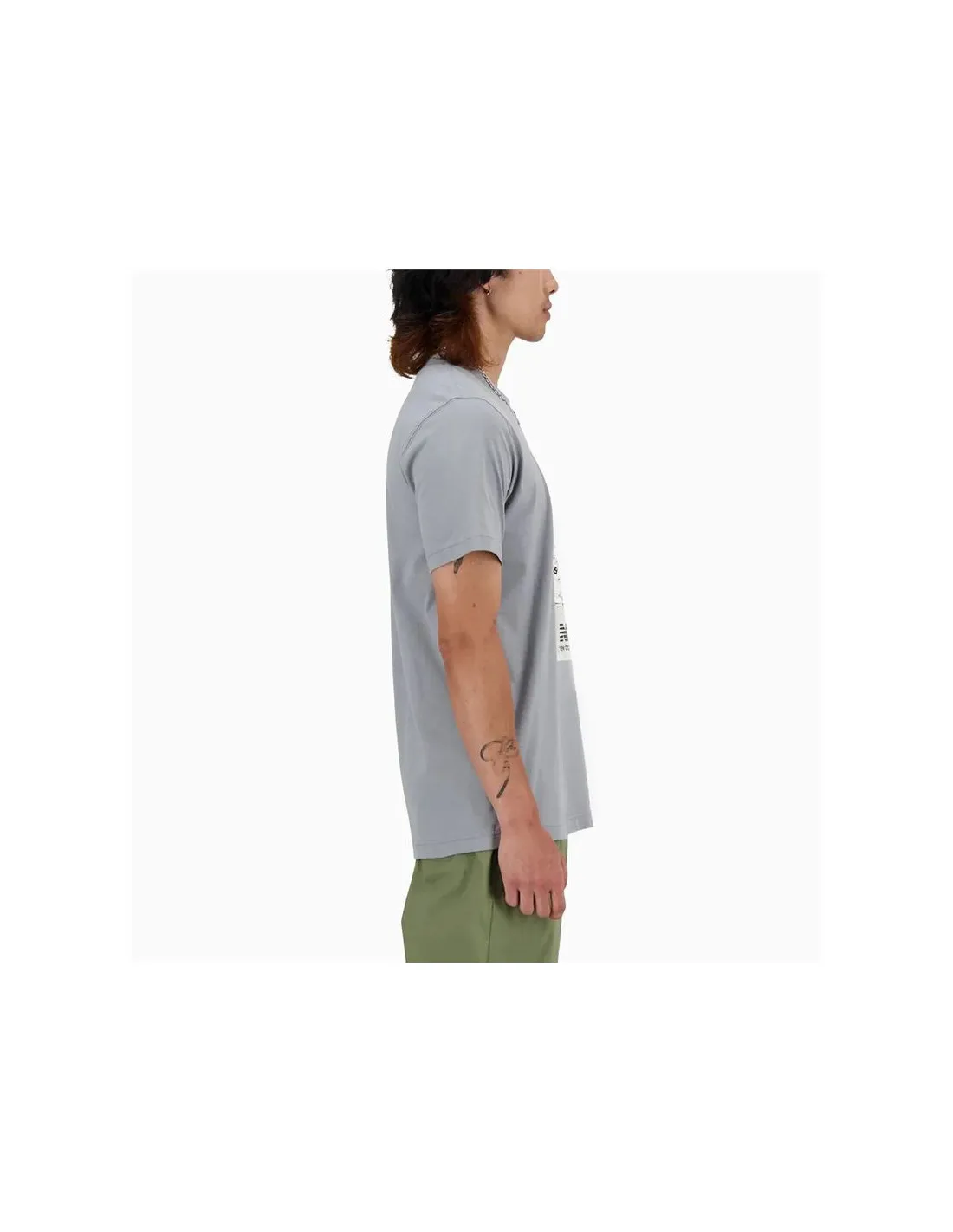 Camiseta New Balance Sport Essentials Poster Hombre Gris