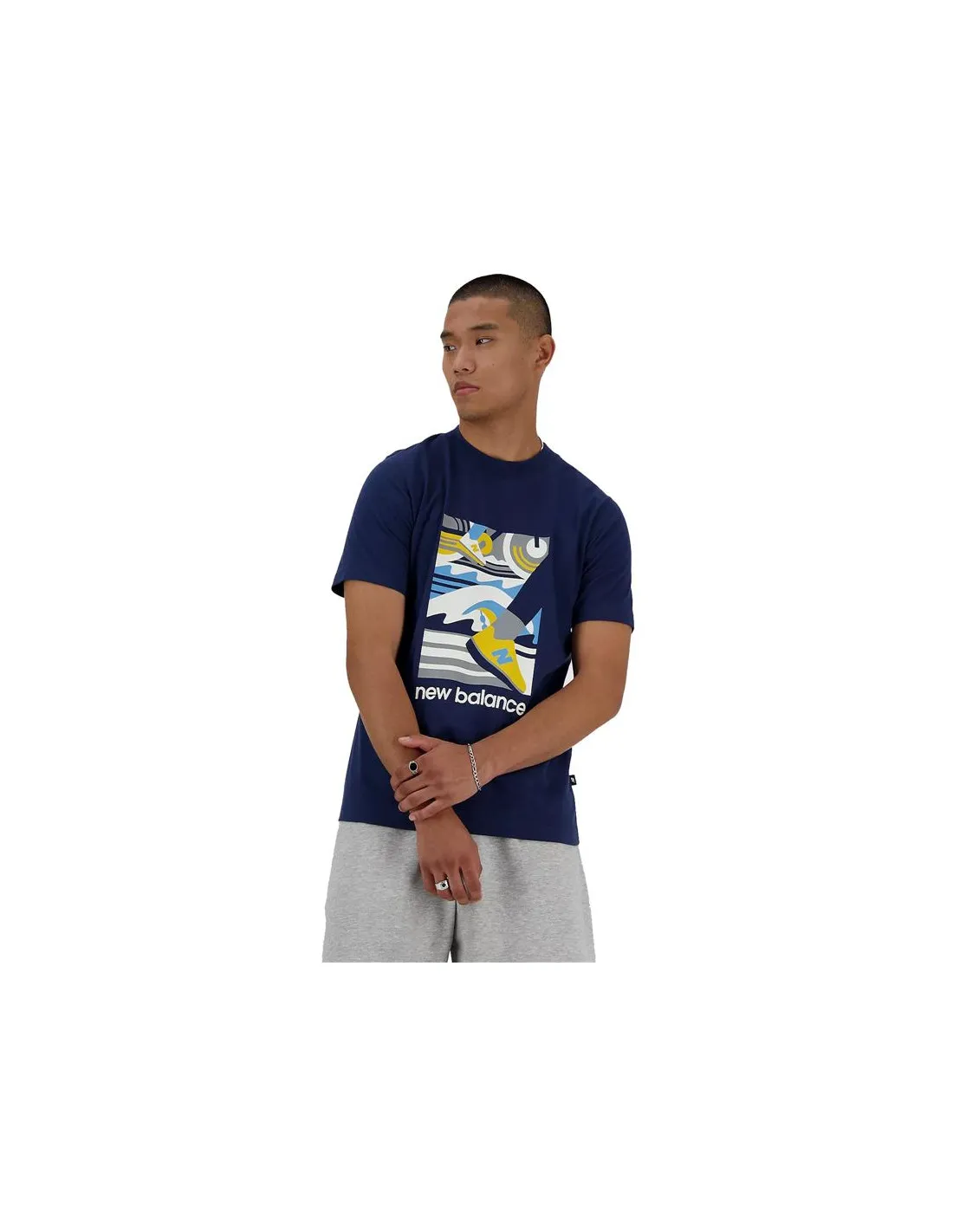 Camiseta New Balance Sport Essentials Triathlon Hombre Azul