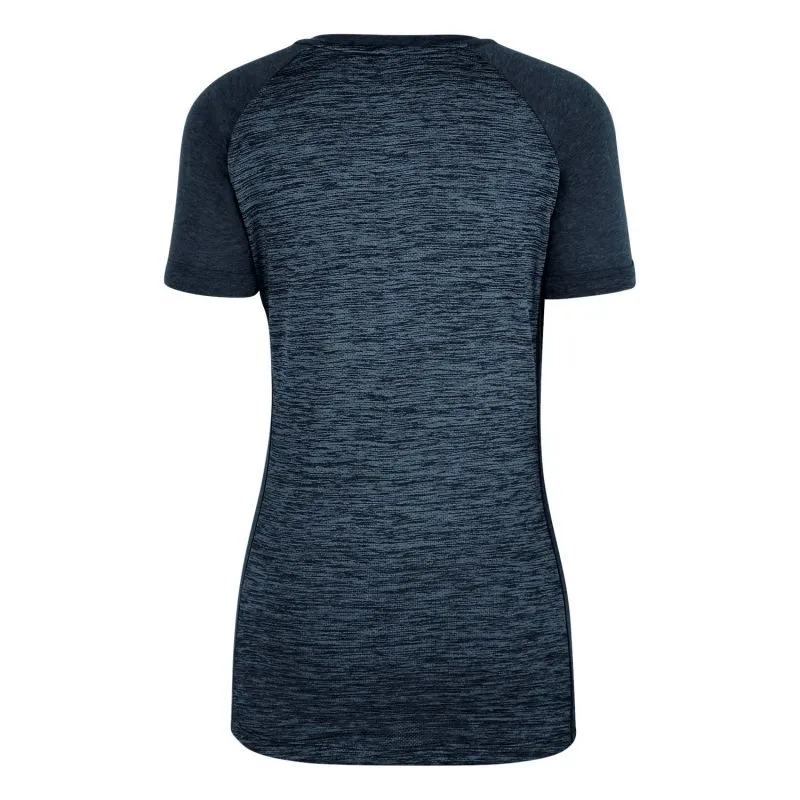 CAMISETA SALEWA PUEZ MEL DRY VNECK (NAVY BLAZER MELANGE) MUJER
