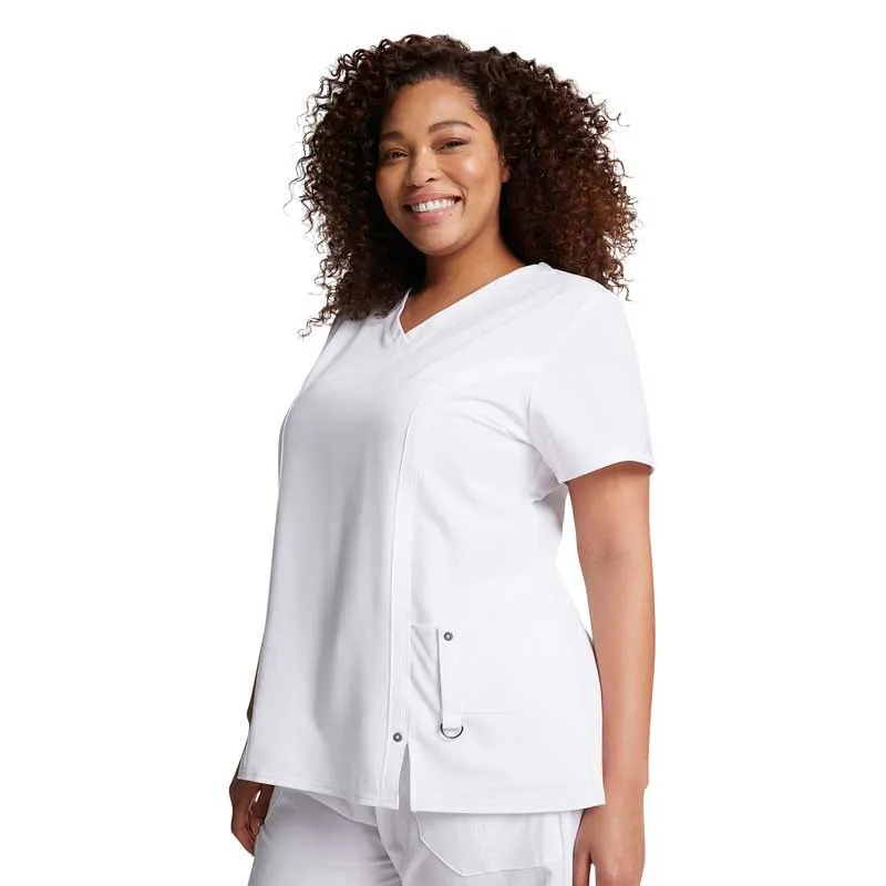 CAMISOLA DE MUJER BLANCA TEJIDO ELáSTICO XTREME STRETCH  DICKIES MEDICAL