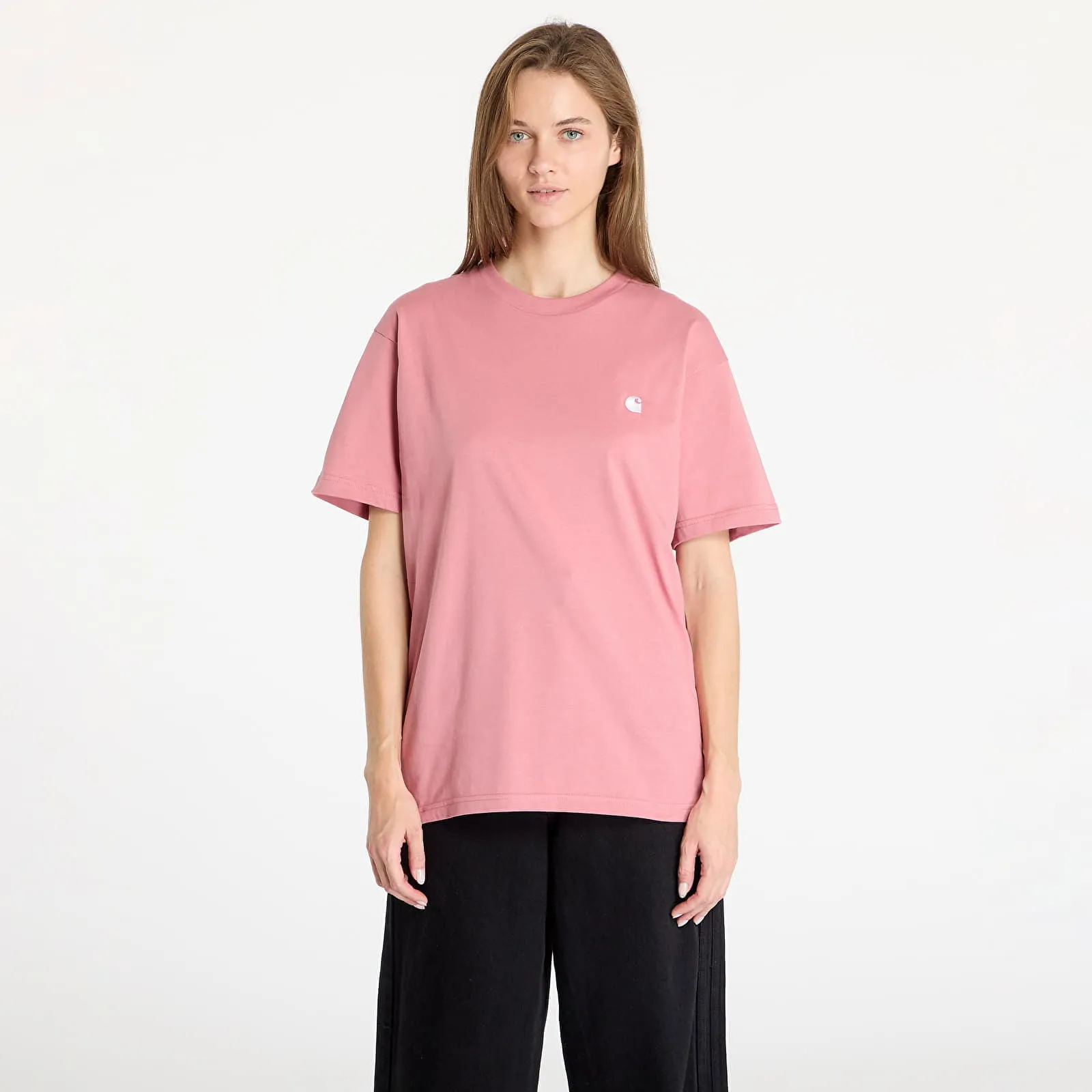 CARHARTT WIP TSHIRT CARHARTT WIP S/S MADISON TSHIRT UNISEX DUSTY ROSE/ WHITE M
