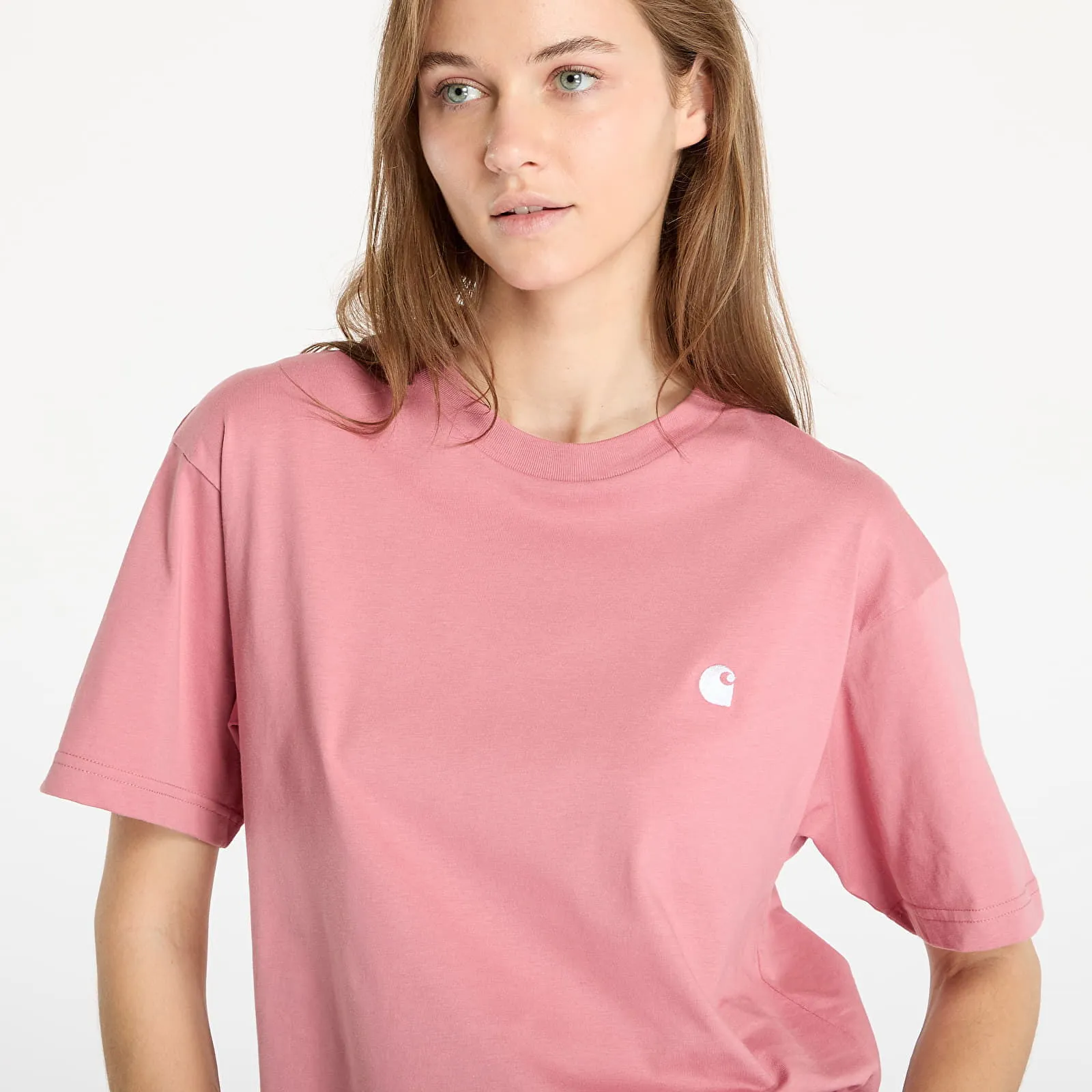 CARHARTT WIP TSHIRT CARHARTT WIP S/S MADISON TSHIRT UNISEX DUSTY ROSE/ WHITE M