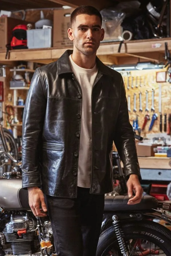 Cazadora Hombre Avi Leather Car Coat