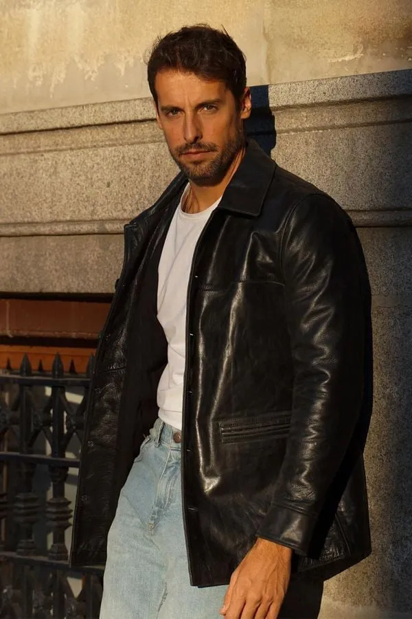 Cazadora Hombre Avi Leather Car Coat
