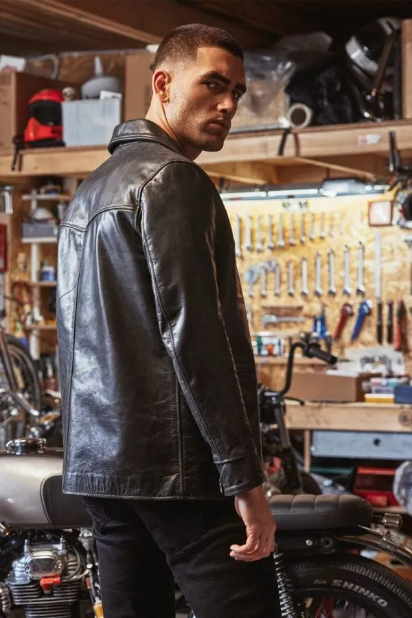 Cazadora Hombre Avi Leather Car Coat