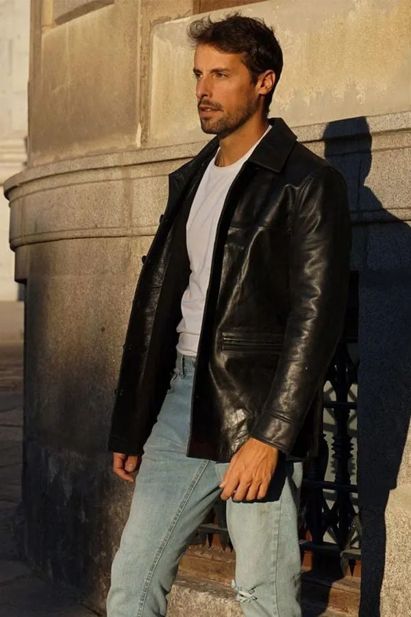 Cazadora Hombre Avi Leather Car Coat