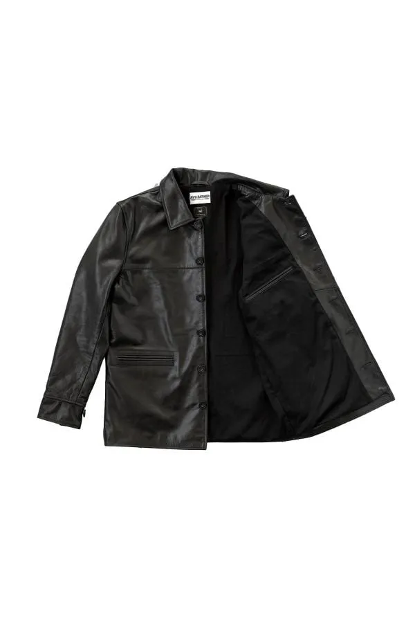 Cazadora Hombre Avi Leather Car Coat