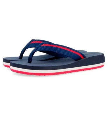 Chanclas playa piscina muejr del dedo tela marinera Gioseppo en azul