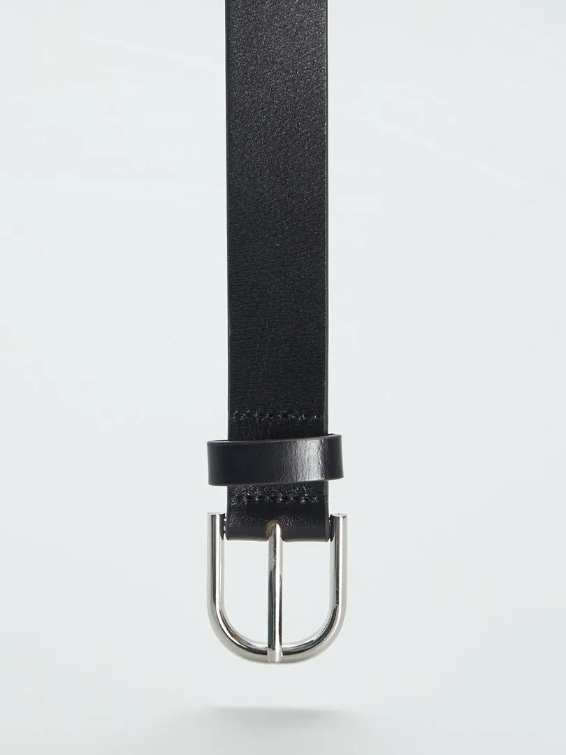 CINTURóN BáSICO DE PIEL  NEGRO