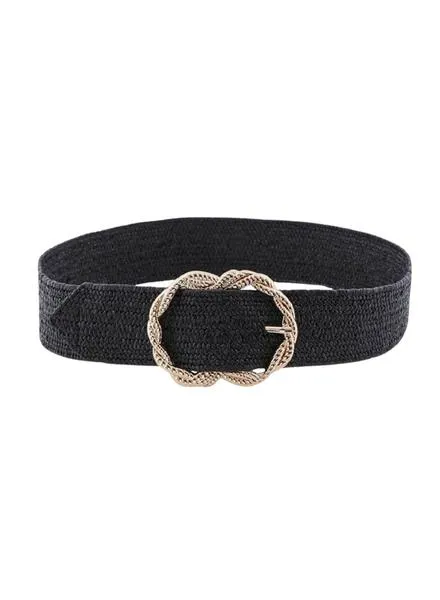 Cinturón Pieces Vita Suede Negro Para Mujer