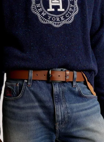 Cinturón Tommy Hilfiger Denton 3,5 Marrón Hombre