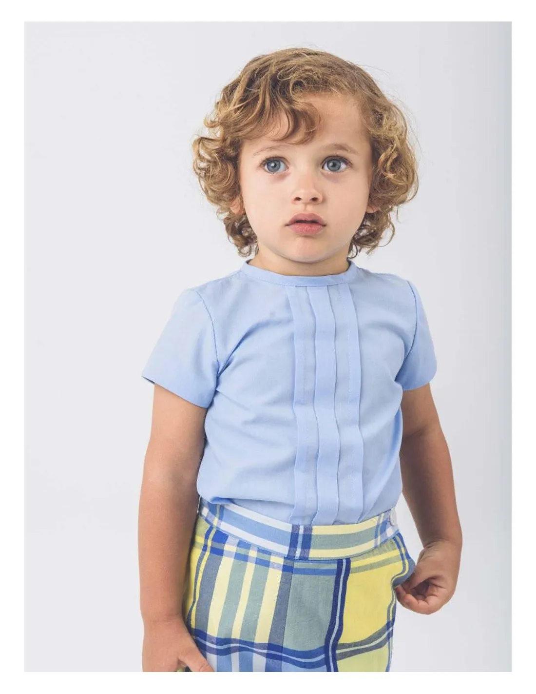 Conjunto de bebé para niño Cuadros Amarillos de La Ormiga
